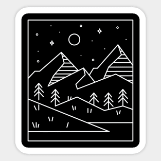 geometric landscape Sticker